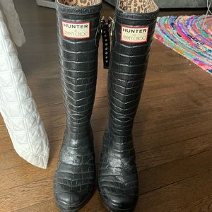 Limited edition Hunter X Jimmy Choo collab rain boots